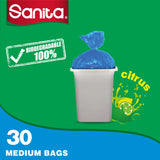 GETIT.QA- Qatar’s Best Online Shopping Website offers SANITA TRASH BAGS BIODEGRADABLE 10 GALLONS SIZE 65 X 52CM 30PCS at the lowest price in Qatar. Free Shipping & COD Available!