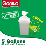 GETIT.QA- Qatar’s Best Online Shopping Website offers SANITA TRASH BAGS BIODEGRADABLE 5 GALLONS SIZE 50 X 46CM 30PCS at the lowest price in Qatar. Free Shipping & COD Available!