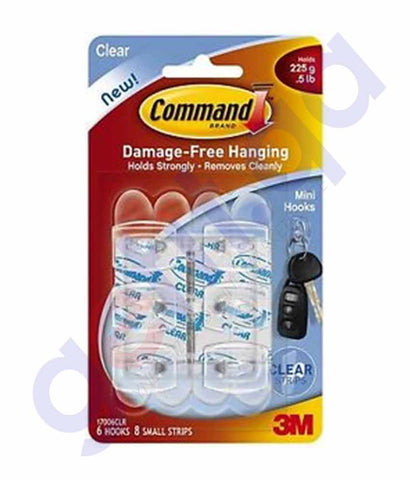 Buy 3M Command Mini Clear Hook Price Online in Doha Qatar