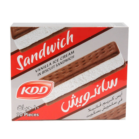 GETIT.QA- Qatar’s Best Online Shopping Website offers KDD  VANILLA ICE CREAM IN BISCUIT SANDWICH 40ML X 10 PIECES at the lowest price in Qatar. Free Shipping & COD Available!