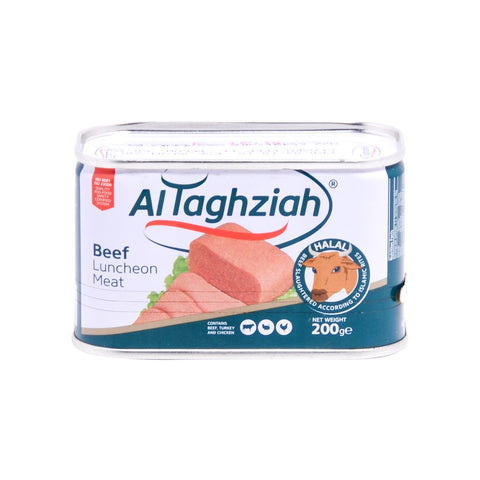 GETIT.QA- Qatar’s Best Online Shopping Website offers AL TAGHZIAH BEEF LUNCHEON MEAT 200G at the lowest price in Qatar. Free Shipping & COD Available!