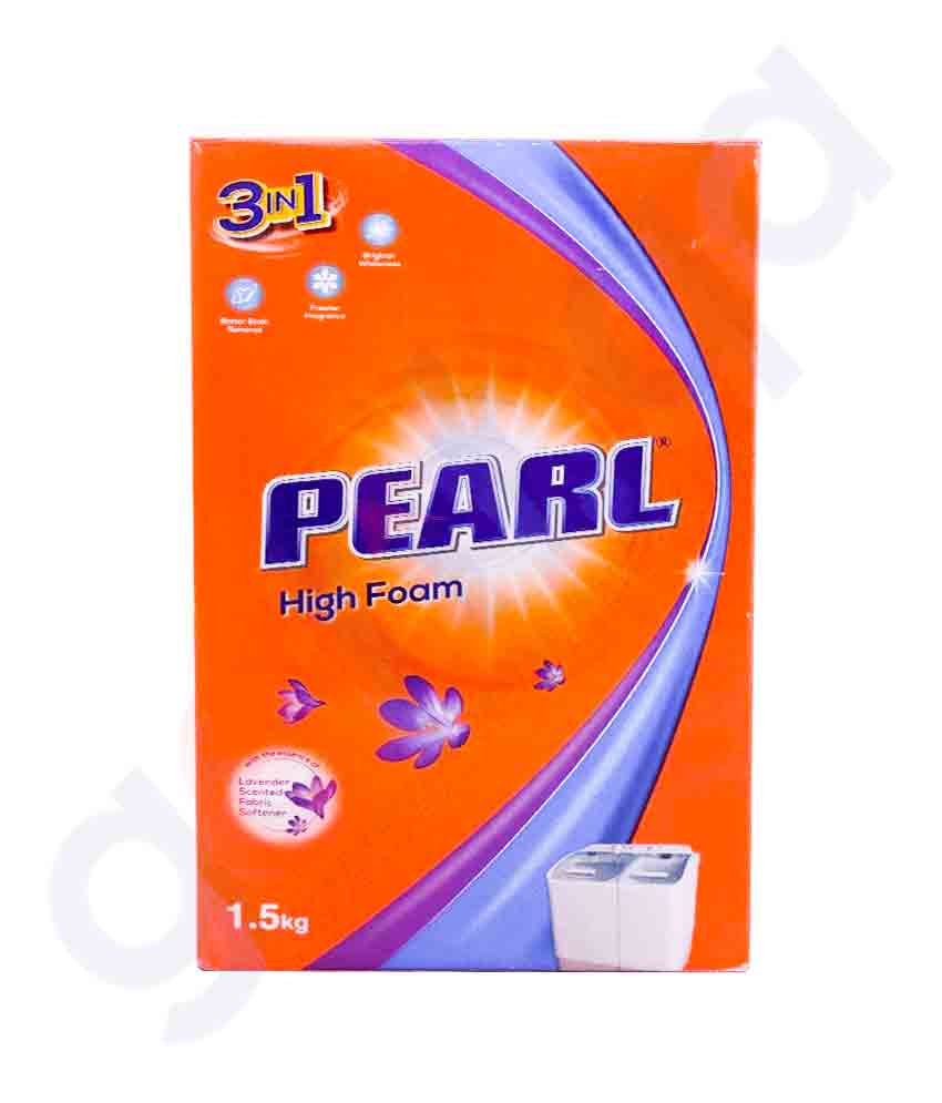 BUY PEARL 1.5KG HIGH FOAM LAVENDER DETERGENT IN QATAR | HOME DELIVERY WITH COD ON ALL ORDERS ALL OVER QATAR FROM GETIT.QA