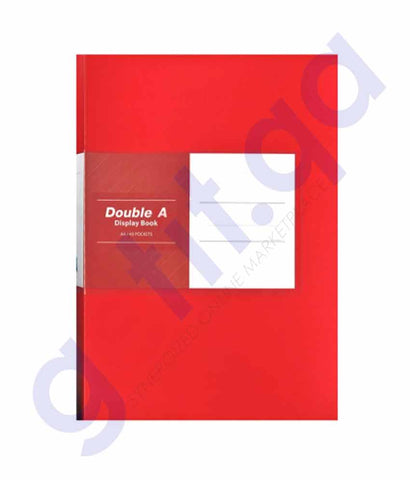  Double A display book 40 pockets-red