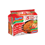 GETIT.QA- Qatar’s Best Online Shopping Website offers INDOMIE HOT & SPICY  FRIED INSTANT NOODLES 80G X 5 PIECES at the lowest price in Qatar. Free Shipping & COD Available!