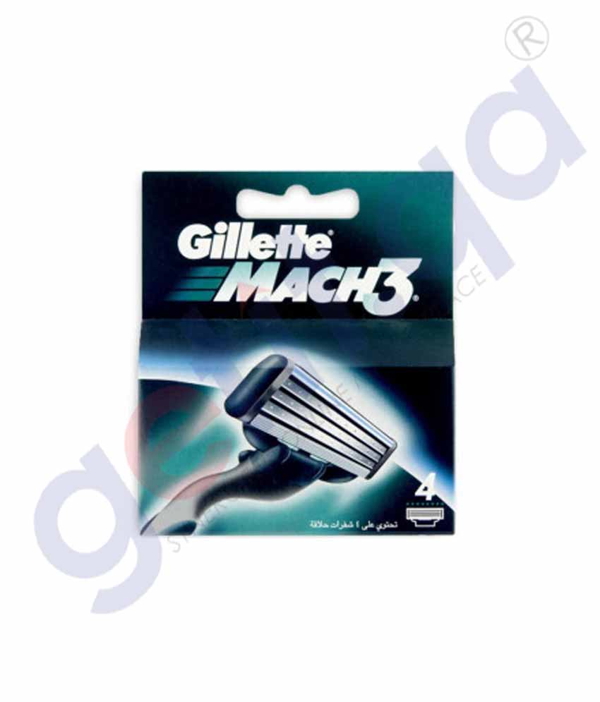 GETIT.QA | Buy Gillette Mach3 4 Cartridge GG215-0 Online in Doha Qatar