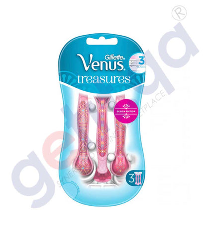 GETIT.QA | Buy Gillette Venus Pink Treasures 3 UP GG248-0 Doha Qatar