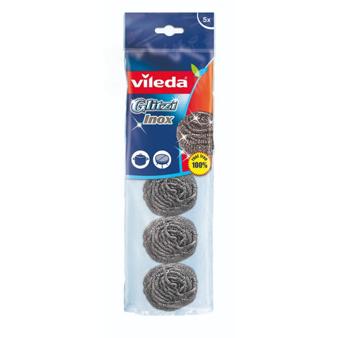 GETIT.QA- Qatar’s Best Online Shopping Website offers VILEDA INOX DISH WASHING METALLIC SPIRAL SCOURER 5PCS at the lowest price in Qatar. Free Shipping & COD Available!