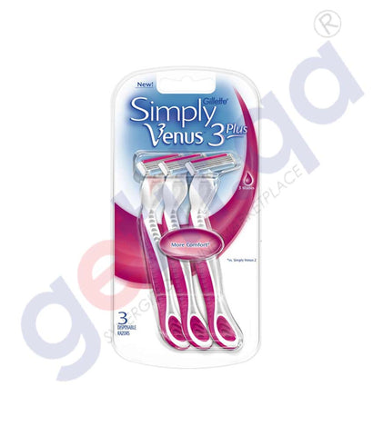 GETIT.QA | Buy Gillette Simply Venus 3 Plus Despo Pink in Doha Qatar