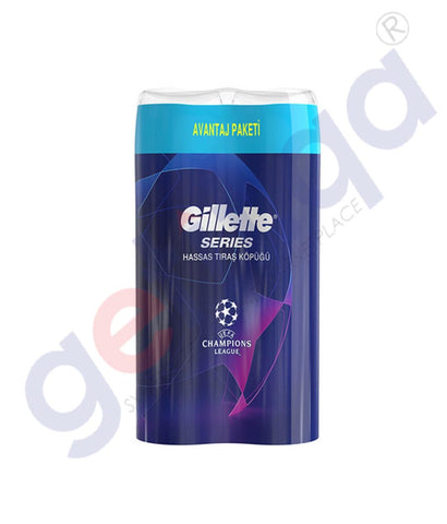 GETIT.QA | Buy Gillette Series Foam Sensitive Twin Pack 250ml Doha Qatar