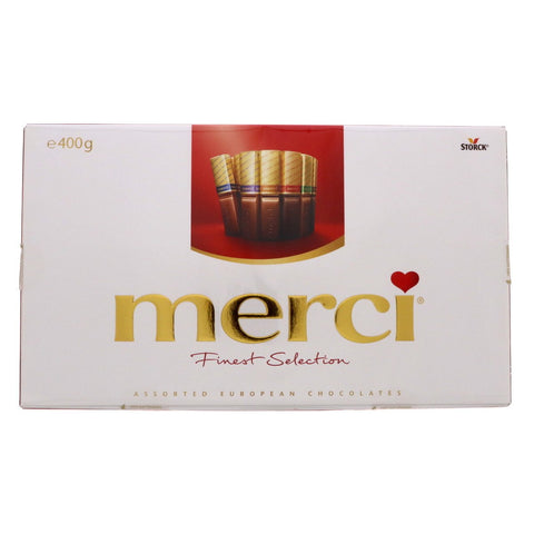 GETIT.QA- Qatar’s Best Online Shopping Website offers STORCK MERCI ASSORTED EUROPEAN CHOCOLATE 400 G at the lowest price in Qatar. Free Shipping & COD Available!