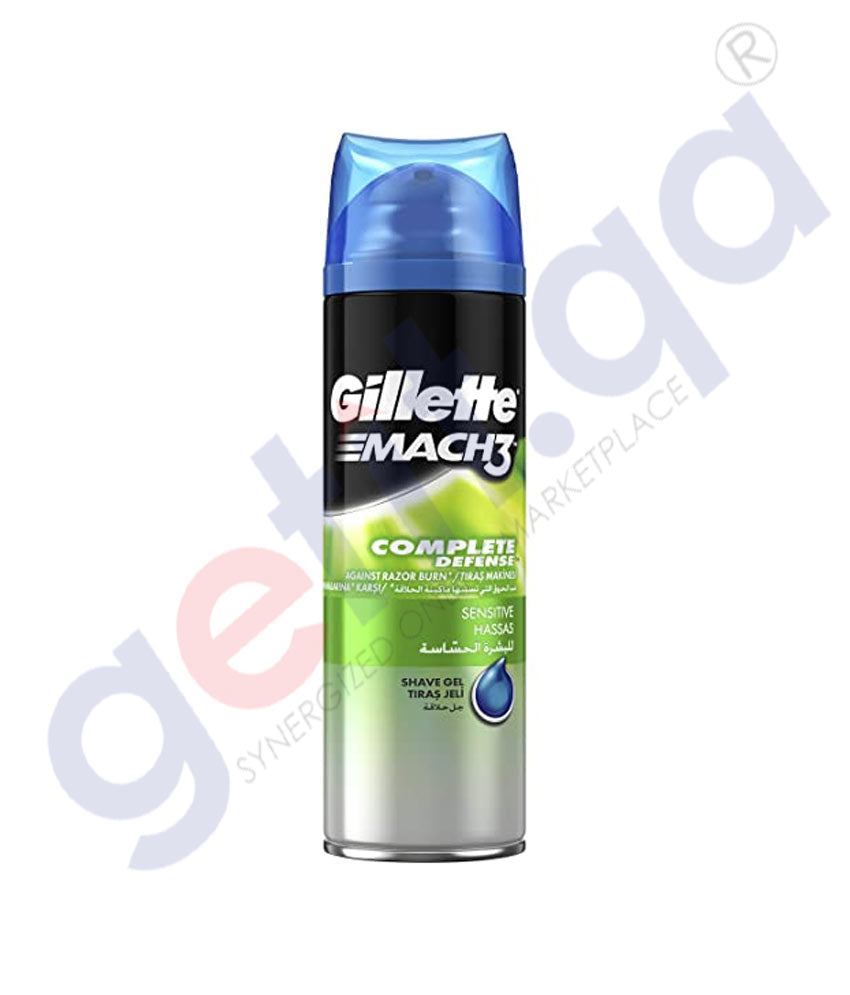 GETIT.QA | Buy Gillette Mach3 Complete Defense Shave Gel 200ml Doha Qatar
