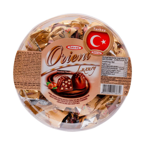 GETIT.QA- Qatar’s Best Online Shopping Website offers TAYAS ORIENT LUXURY CHOCOLATE HAZELNUT 1KG at the lowest price in Qatar. Free Shipping & COD Available!
