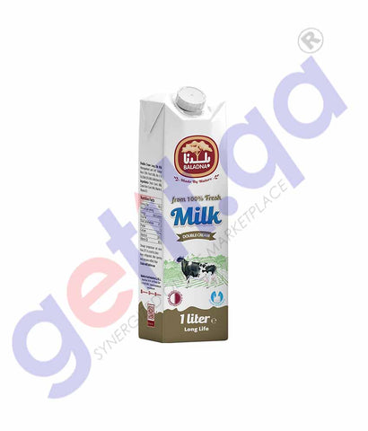GETIT.QA | Buy Baladna Milk Double Cream Long Life 1L Online Doha Qatar