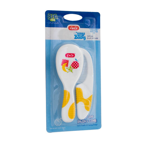 GETIT.QA- Qatar’s Best Online Shopping Website offers LULU BABY SOFT GRIP BRUSH AND COMB 1 SET at the lowest price in Qatar. Free Shipping & COD Available!