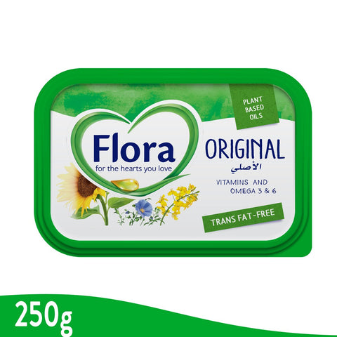 GETIT.QA- Qatar’s Best Online Shopping Website offers FLORA ORIGINAL VEGETABLE OIL SPREAD 250G at the lowest price in Qatar. Free Shipping & COD Available!