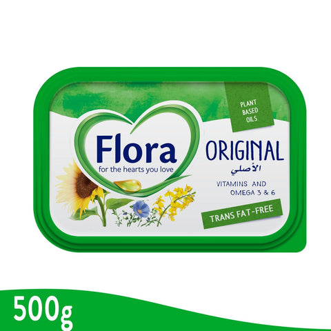 GETIT.QA- Qatar’s Best Online Shopping Website offers FLORA ORIGINAL VEGETABLE OIL SPREAD 500G at the lowest price in Qatar. Free Shipping & COD Available!