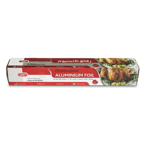 GETIT.QA- Qatar’s Best Online Shopping Website offers LULU MULTIPURPOSE ALUMINIUM FOIL SIZE 7.75M X 30CM 25SQ.FT 1PC at the lowest price in Qatar. Free Shipping & COD Available!