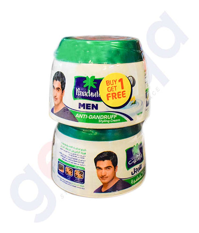 BUY PARACHUTE MEN ANTI DANDRUFF STYLING HAIR CREAM-140 ML BUY ONE GET 1 IN QATAR | HOME DELIVERY WITH COD ON ALL ORDERS ALL OVER QATAR FROM GETIT.QA