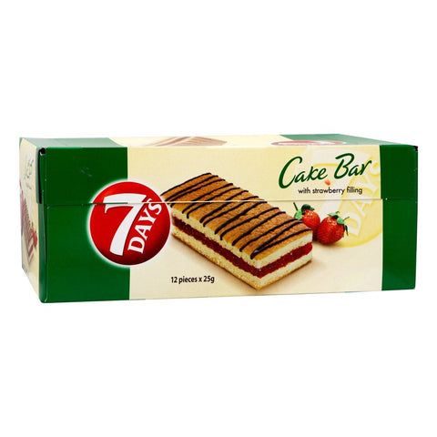 GETIT.QA- Qatar’s Best Online Shopping Website offers 7 DAYS STRAWBERRY FILLING CAKE BAR 12 X 25G at the lowest price in Qatar. Free Shipping & COD Available!