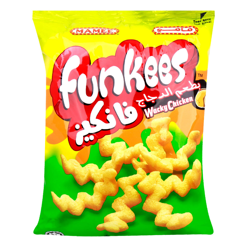 GETIT.QA | MAMEE FUNKEES WACKY CHICKEN CORN SNACKS 60 G | COD available