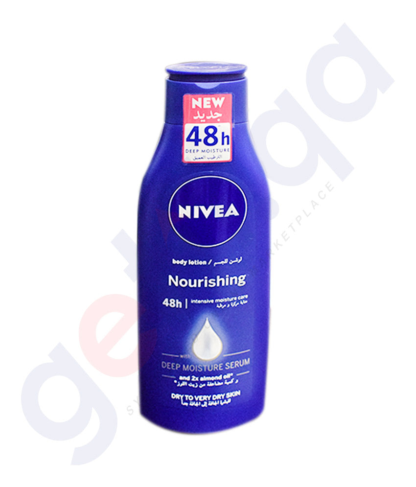 BUY NIVEA BODY LOTION NOURISHING ALMOND OIL 250ML - 80201 IN QATAR | HOME DELIVERY WITH COD ON ALL ORDERS ALL OVER QATAR FROM GETIT.QA
