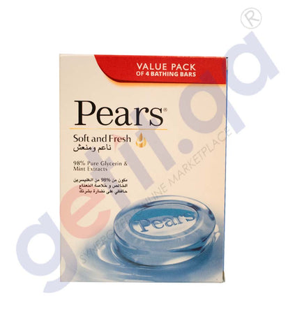 PEARS SOFT&FRESH SOAP 4X125GM