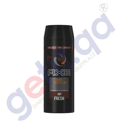 BUY AXE 150ML DARK TEMPTATION BODYSPRAY FOR MEN IN QATAR | HOME DELIVERY WITH COD ON ALL ORDERS ALL OVER QATAR FROM GETIT.QA