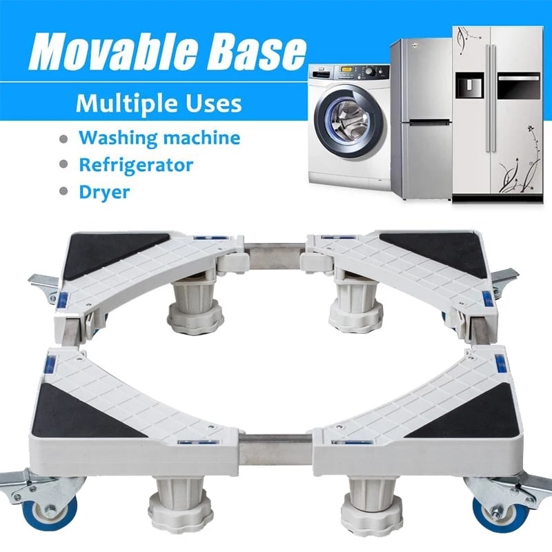 Heavy Duty All Stainless Steel Mobile Fridge Stand Base, Washing Machine  Stan