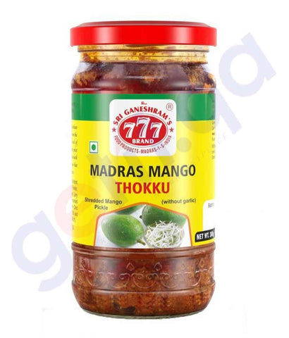 BUY 777 MANGO THOKKU PICKLE 300GM IN QATAR | HOME DELIVERY WITH COD ON ALL ORDERS ALL OVER QATAR FROM GETIT.QA
