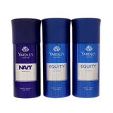 GETIT.QA- Qatar’s Best Online Shopping Website offers YARDLEY BODY SPRAY FOR MEN ASSORTED 3 X 150 ML at the lowest price in Qatar. Free Shipping & COD Available!