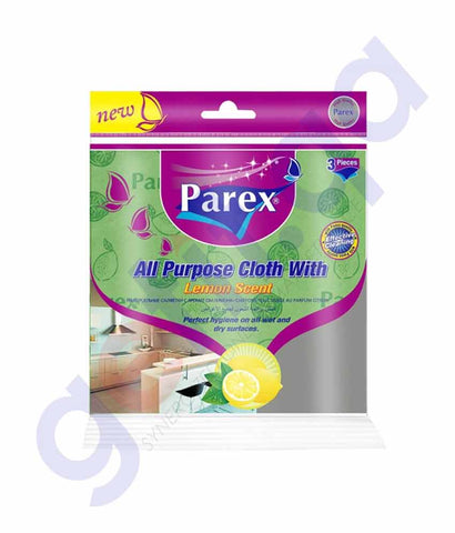 GETIT.QA | Buy Parex All-Purpose Cloths Lemon Scent 3Pcs in Doha Qatar