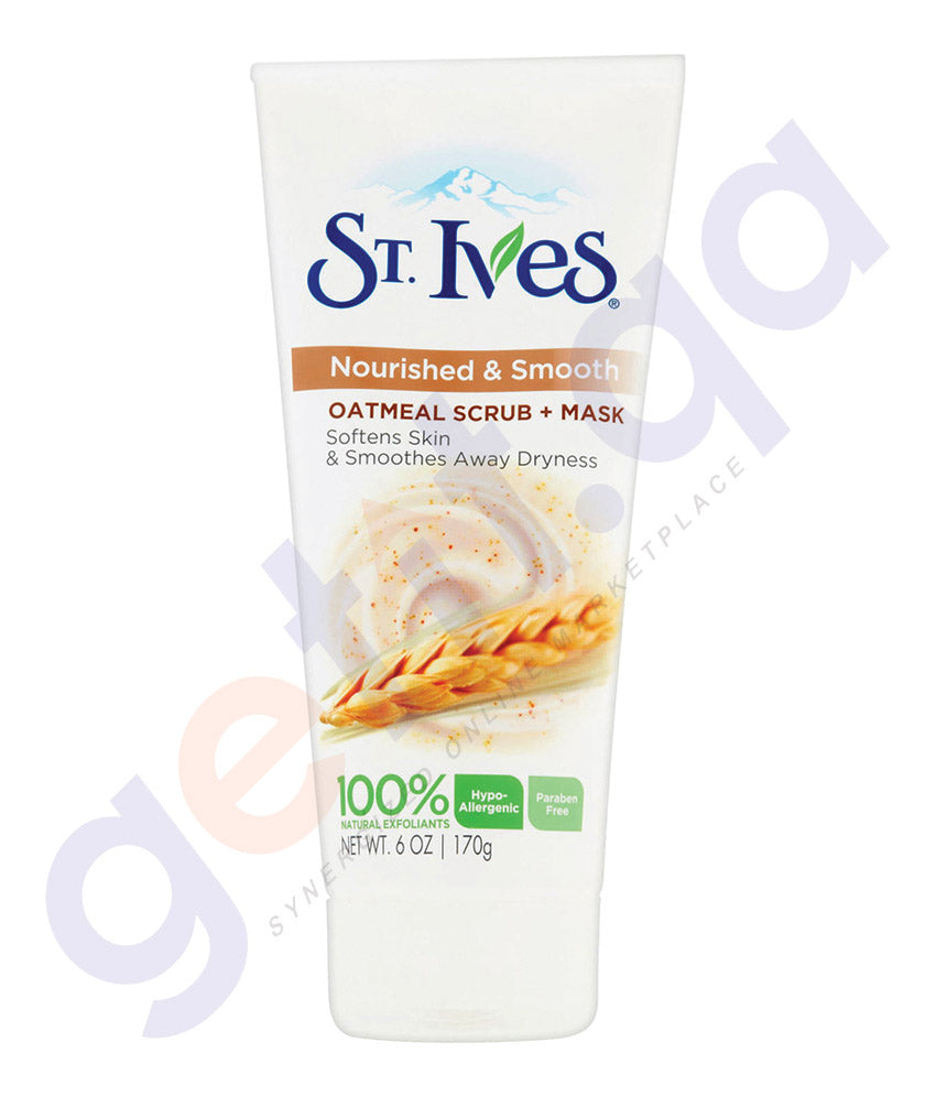 BUY ST. IVES 170GM NOURISHED & SMOOTH OATMEAL MASK SCRUB IN QATAR