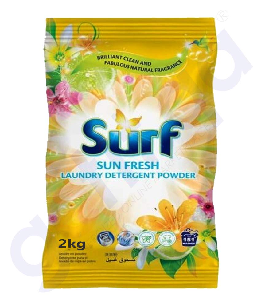 Buy Surf Sun Fresh Laundry Powder 2kg Online Doha Qatar