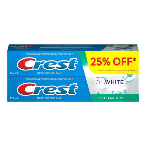 GETIT.QA- Qatar’s Best Online Shopping Website offers CREST CAVITY PROTECTION FRESH MINT TOOTHPASTE 2 X 125 ML at the lowest price in Qatar. Free Shipping & COD Available!