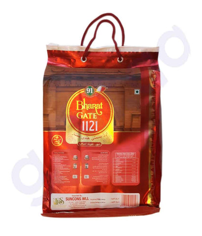 BUY 91 BHARAT GATE 1121 INDIAN PREMIUM BASMATI RICE 5KG IN QATAR | HOME DELIVERY WITH COD ON ALL ORDERS ALL OVER QATAR FROM GETIT.QA
