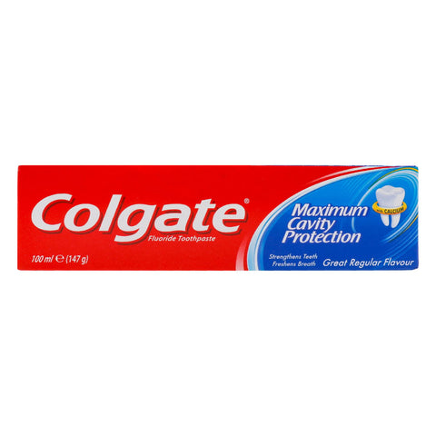 GETIT.QA- Qatar’s Best Online Shopping Website offers COLGATE TOOTHPASTE MAXIMUM CAVITY PROTECTION REGULAR 100 ML at the lowest price in Qatar. Free Shipping & COD Available!