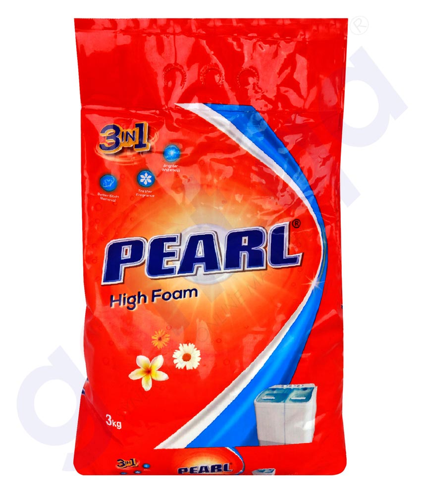 Buy Pearl Hi Foam Washing Powder 3kg Bag Online Doha Qatar