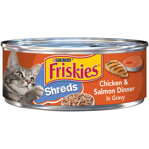 GETIT.QA- Qatar’s Best Online Shopping Website offers FRISKIES SHREDS CHICKEN & SALMON DINNER IN GRAVY 156G at the lowest price in Qatar. Free Shipping & COD Available!