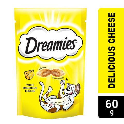 GETIT.QA- Qatar’s Best Online Shopping Website offers DREAMIES CAT TREATS CHEESE 60G at the lowest price in Qatar. Free Shipping & COD Available!