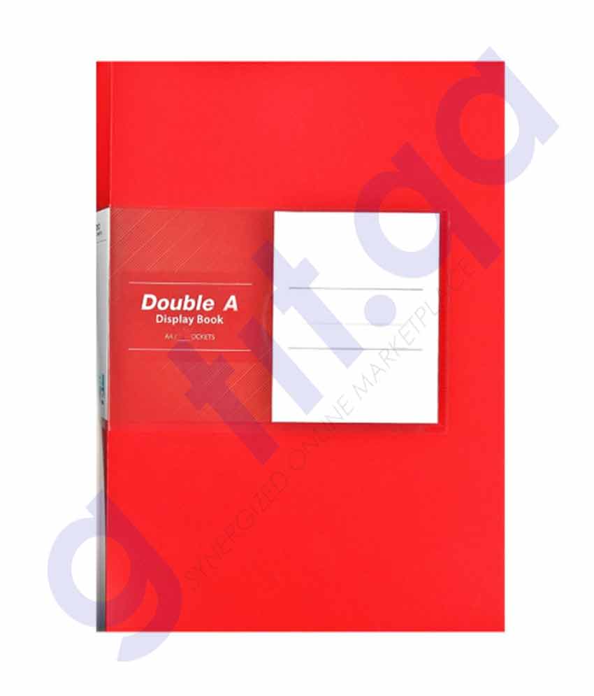 Buy Double A Display Book 40 Pockets Red Online in Doha Qatar