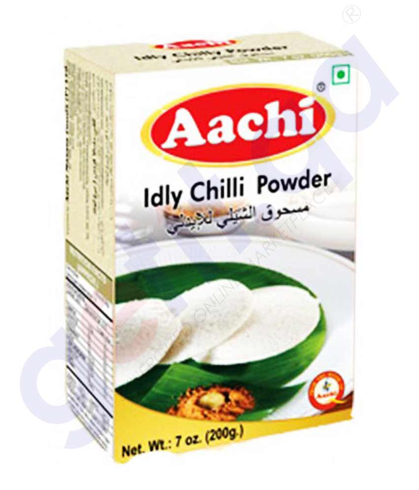 BUY AACHI IDLY CHILLY POWDER 200GM  IN QATAR | HOME DELIVERY WITH COD ON ALL ORDERS ALL OVER QATAR FROM GETIT.QA