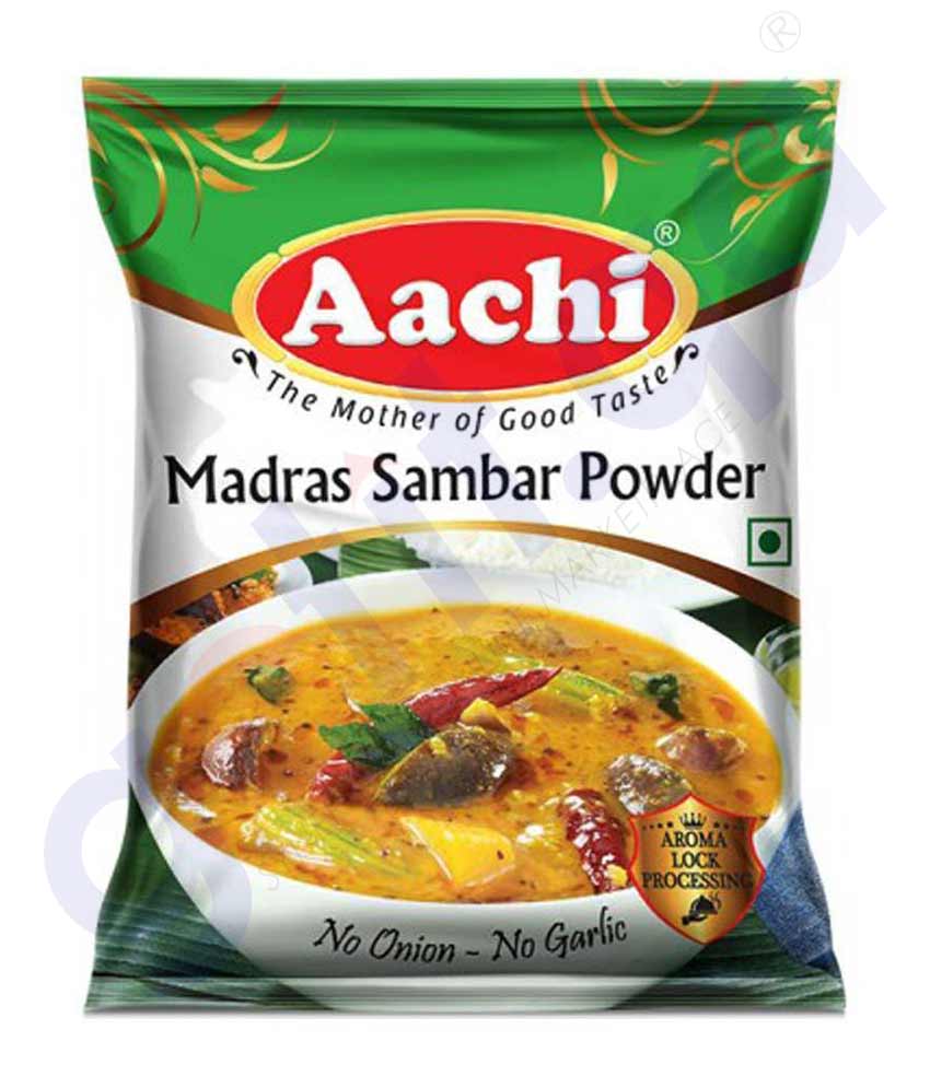 BUY AACHI MADRAS SAMBAR POWDER 200GM  IN QATAR | HOME DELIVERY WITH COD ON ALL ORDERS ALL OVER QATAR FROM GETIT.QA