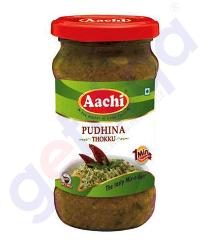 BUY AACHI PUDHINA THOKKU RICE PASTE 300GM  IN QATAR | HOME DELIVERY WITH COD ON ALL ORDERS ALL OVER QATAR FROM GETIT.QA
