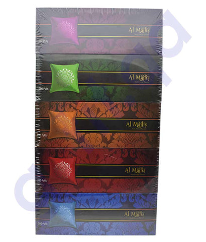 Buy Majlis Tissue 200s 2Plyx5pcs Price Online in Doha Qatar