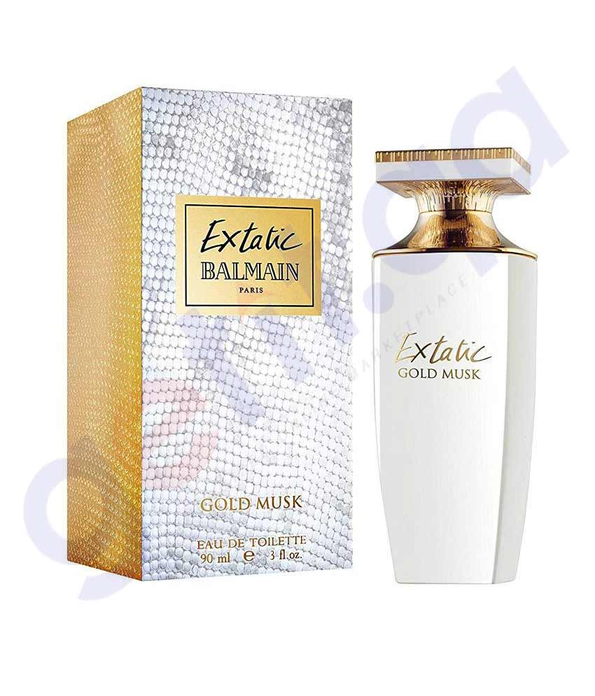 BUY BALMAIN EXTATIC GOLD MUSK EDT 90ML FOR WOMEN  IN QATAR | HOME DELIVERY WITH COD ON ALL ORDERS ALL OVER QATAR FROM GETIT.QA