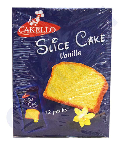 Buy Cakello Slice Cake Vanilla 12Packs Online in Doha Qatar
