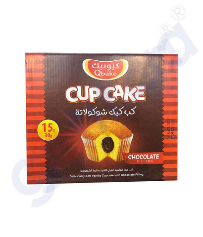 QBAKE CUP CAKE CHOCOLATE 15 PCS 450G