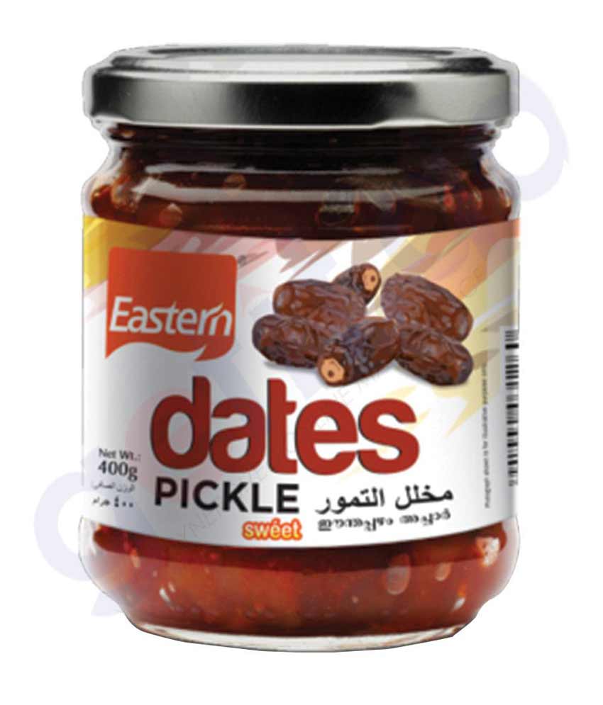 BUY EASTERN DATES PICKLE GLASS BOTTLE 400GM IN QATAR | HOME DELIVERY WITH COD ON ALL ORDERS ALL OVER QATAR FROM GETIT.QA