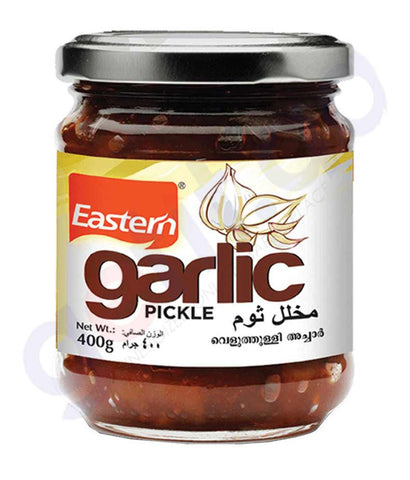 BUY EASTERN GARLIC PICKLE GLASS BOTTLE 400GM IN QATAR | HOME DELIVERY WITH COD ON ALL ORDERS ALL OVER QATAR FROM GETIT.QA