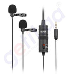 Buy Boya Dual Mic Lavaliere Microphone [BY-M1DM] Doha Qatar
